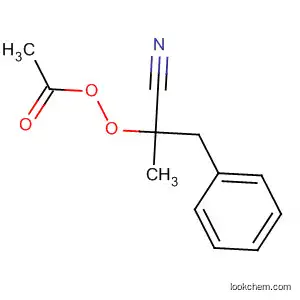 Molecular Structure of 58422-66-5 (Peracetic acid 1-cyano-1-methyl-2-phenylethyl ester)