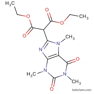 Molecular Structure of 61328-72-1 (Propanedioic acid,
(2,3,6,7-tetrahydro-1,3,7-trimethyl-2,6-dioxo-1H-purin-8-yl)-, diethyl
ester)