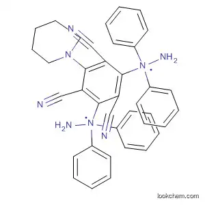 1,3,5-Benzenetricarbonitrile,
2,4-bis(2,2-diphenylhydrazino)-6-(1-piperidinyl)-