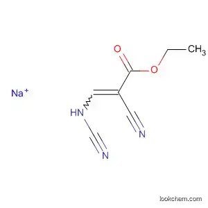 Molecular Structure of 61679-82-1 (2-Propenoic acid, 2-cyano-3-(cyanoamino)-, ethyl ester, sodium salt)