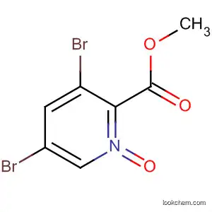 Molecular Structure of 61830-08-8 (2-Pyridinecarboxylic acid, 3,5-dibromo-, methyl ester, 1-oxide)