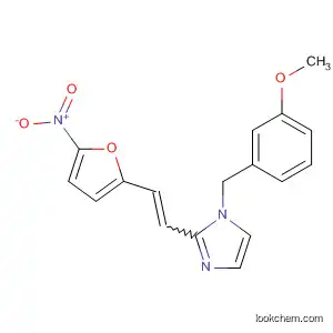 Molecular Structure of 61959-52-2 (1H-Imidazole,
1-[(3-methoxyphenyl)methyl]-2-[2-(5-nitro-2-furanyl)ethenyl]-)