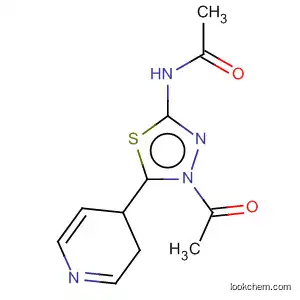 Molecular Structure of 62236-04-8 (Acetamide, N-[4-acetyl-4,5-dihydro-5-(4-pyridinyl)-1,3,4-thiadiazol-2-yl]-)