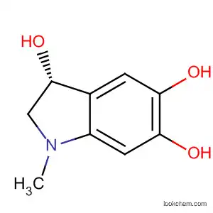 Molecular Structure of 62322-82-1 (1H-Indole-3,5,6-triol, 2,3-dihydro-1-methyl-, (R)-)