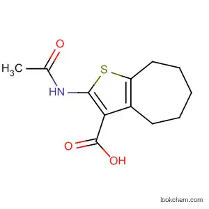 Molecular Structure of 63826-34-6 (2-(acetylamino)-5,6,7,8-tetrahydro-4H-cyclohepta[b]thiophene-3-carboxylic acid)