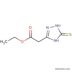 Molecular Structure of 64007-56-3 (ethyl 2-(5-Mercapto-1H-1,2,4-triazol-3-yl)acetate)