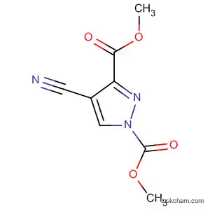 Molecular Structure of 105020-46-0 (1H-Pyrazole-1,3-dicarboxylic acid, 4-cyano-, dimethyl ester)