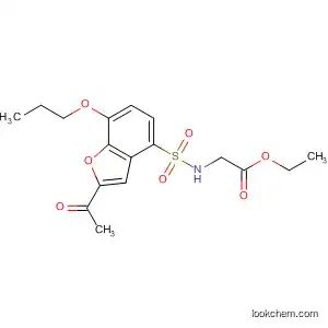 Glycine, N-[(2-acetyl-7-propoxy-4-benzofuranyl)sulfonyl]-, ethyl ester