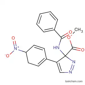 3H-Pyrazole-3-carboxylic acid,
3-(benzoylamino)-4,5-dihydro-4-(4-nitrophenyl)-, methyl ester, cis-
