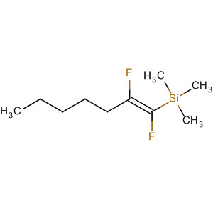 Molecular Structure of 106325-38-6 (Silane, (1,2-difluoro-1-heptenyl)trimethyl-, (Z)-)