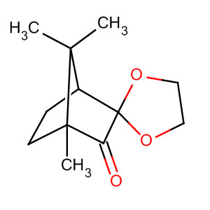 Molecular Structure of 18501-54-7 (Spiro[bicyclo[2.2.1]heptane-2,2'-[1,3]dioxolan]-3-one, 4,7,7-trimethyl-)