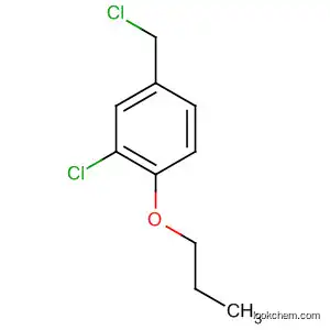 Molecular Structure of 23446-83-5 (Benzene, 2-chloro-4-(chloromethyl)-1-propoxy-)