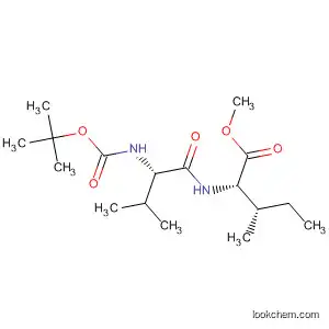 Molecular Structure of 33857-87-3 (L-Isoleucine, N-[N-[(1,1-dimethylethoxy)carbonyl]-L-valyl]-, methyl ester)
