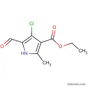 Molecular Structure of 38367-46-3 (1H-Pyrrole-3-carboxylic acid, 4-chloro-5-formyl-2-methyl-, ethyl ester)