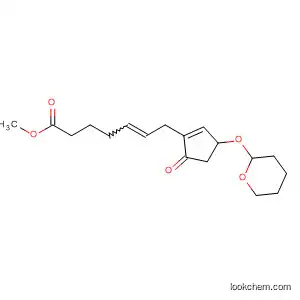 Molecular Structure of 42542-01-8 (5-Heptenoic acid, 7-[5-oxo-3-[(tetrahydro-2H-pyran-2-yl)oxy]-1-cyclopenten-1-yl]-, Methyl ester)