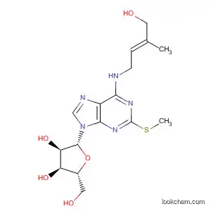 Molecular Structure of 53274-45-6 (Adenosine, N-(4-hydroxy-3-methyl-2-butenyl)-2-(methylthio)-, (E)-)
