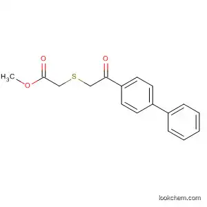 Molecular Structure of 60992-38-3 (Acetic acid, [(2-[1,1'-biphenyl]-4-yl-2-oxoethyl)thio]-, methyl ester)