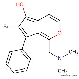Molecular Structure of 63112-51-6 (5-Benzofuranol, 2-bromo-4-[(dimethylamino)methyl]-3-phenyl-)