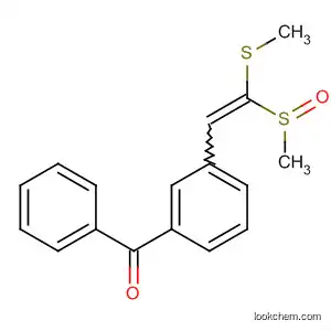 Molecular Structure of 64744-57-6 (3-[2-Methylsulfinyl-2-(methylthio)vinyl]benzophenone)