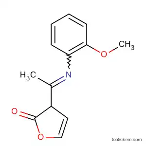 Molecular Structure of 64745-43-3 (2(3H)-Furanone, dihydro-3-[1-[(2-methoxyphenyl)imino]ethyl]-)