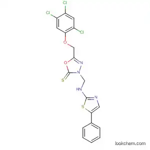 1,3,4-Oxadiazole-2(3H)-thione,
3-[[(5-phenyl-2-thiazolyl)amino]methyl]-5-[(2,4,5-trichlorophenoxy)methyl
]-