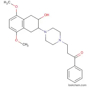 Molecular Structure of 65708-76-1 (1-Propanone,
1-phenyl-3-[4-(1,2,3,4-tetrahydro-3-hydroxy-5,8-dimethoxy-2-naphthalen
yl)-1-piperazinyl]-, trans-)