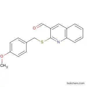 Molecular Structure of 65764-08-1 (3-Quinolinecarboxaldehyde, 2-[[(4-methoxyphenyl)methyl]thio]-)