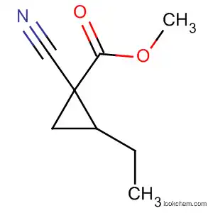 Molecular Structure of 65862-05-7 (Cyclopropanecarboxylic acid, 1-cyano-2-ethyl-, methyl ester, trans- (9CI))