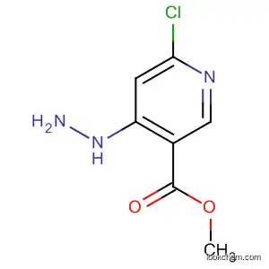 Molecular Structure of 65973-40-2 (Methyl 6-chloro-4-hydrazinonicotinate)