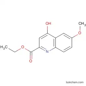 Molecular Structure of 66003-25-6 (2-Quinolinecarboxylic acid, 4-hydroxy-6-methoxy-, ethyl ester)