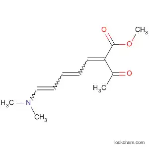 Molecular Structure of 66426-28-6 (METHYL 2-ACETYL-7-(DIMETHYLAMINO)-2,4,6-HEPTATRIENOATE)
