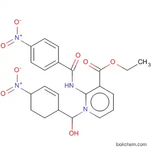Molecular Structure of 67390-12-9 (3-Pyridinecarboxylic acid,
1,4,5,6-tetrahydro-1-(4-nitrobenzoyl)-2-[(4-nitrobenzoyl)amino]-, ethyl
ester)