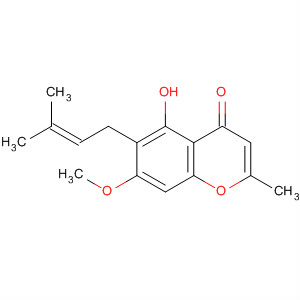 4H-1-Benzopyran-4-one, 5-hydroxy-7-methoxy-2-methyl-6-(3-methyl-2-butenyl)-