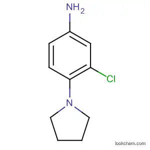 Molecular Structure of 16089-44-4 (3-Chloro-4-(1-pyrrolidinyl)aniline)