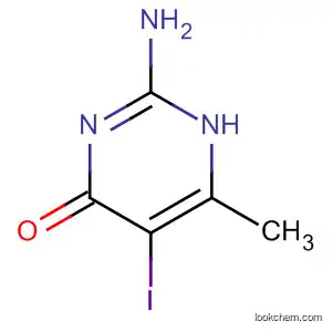 Molecular Structure of 22294-57-1 (2-Amino-5-iodo-6-methyl-4-pyrimidinol)