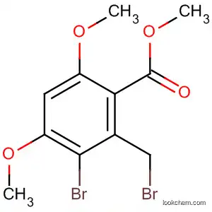 Molecular Structure of 58137-74-9 (3-Bromo-2-(bromomethyl)-4,6-dimethoxybenzoic acid methyl ester)