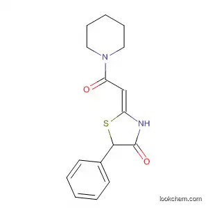 Piperidine, 1-[(4-oxo-5-phenyl-2-thiazolidinylidene)acetyl]-, (Z)-