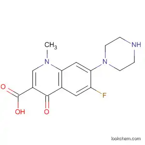Molecular Structure of 70459-07-3 (6-Fluoro-1,4-dihydro-1-methyl-4-oxo-7-(1-piperazinyl)-3-quinolinecarboxylic acid)