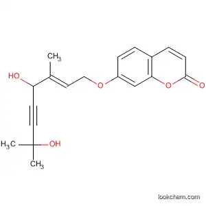 Molecular Structure of 78957-34-3 (2H-1-Benzopyran-2-one,
7-[(4,7-dihydroxy-3,7-dimethyl-2-octen-5-ynyl)oxy]-, (E)-)