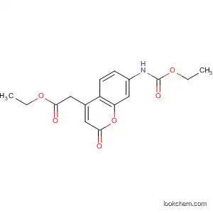 2H-1-Benzopyran-4-acetic acid, 7-[(ethoxycarbonyl)amino]-2-oxo-, ethyl
ester