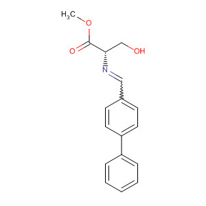 Molecular Structure of 89891-08-7 (L-Serine, N-([1,1'-biphenyl]-4-ylmethylene)-, methyl ester)