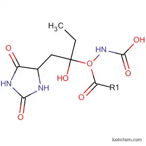 Molecular Structure of 92117-88-9 (Carbamic acid, [2-(2,5-dioxo-4-imidazolidinyl)ethoxy]-, ethyl ester)
