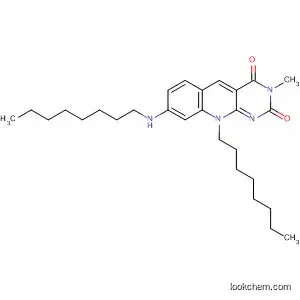 Molecular Structure of 93832-86-1 (Pyrimido[4,5-b]quinoline-2,4(3H,10H)-dione,
3-methyl-10-octyl-8-(octylamino)-)