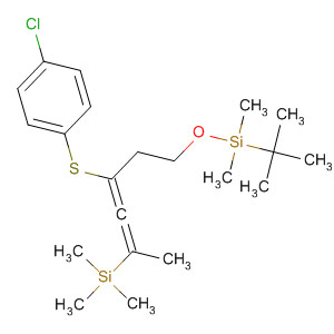 Molecular Structure of 105550-55-8 (Silane,
[3-[(4-chlorophenyl)thio]-5-[[(1,1-dimethylethyl)dimethylsilyl]oxy]-1-methyl
-1,2-pentadienyl]trimethyl-)