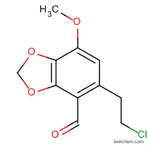 1,3-Benzodioxole-4-carboxaldehyde, 5-(2-chloroethyl)-7-methoxy-
