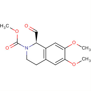 Molecular Structure of 111623-21-3 (2(1H)-Isoquinolinecarboxylic acid, 1-formyl-3,4-dihydro-6,7-dimethoxy-,
methyl ester, (R)-)