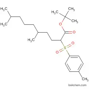 Decanoic acid, 5,9-dimethyl-2-[(4-methylphenyl)sulfonyl]-,
1,1-dimethylethyl ester