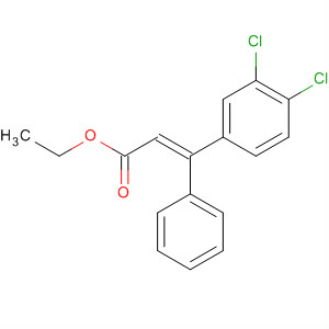 Molecular Structure of 113093-57-5 (2-Propenoic acid, 3-(3,4-dichlorophenyl)-3-phenyl-, ethyl ester, (E)-)