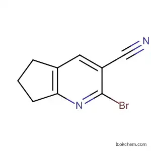 Molecular Structure of 113124-08-6 (2-bromo-6,7-dihydro-5H-cyclopenta[b]pyridine-3-carbonitrile)
