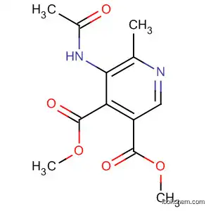 Molecular Structure of 114362-25-3 (3,4-Pyridinedicarboxylic acid, 5-(acetylamino)-6-methyl-, dimethyl ester)